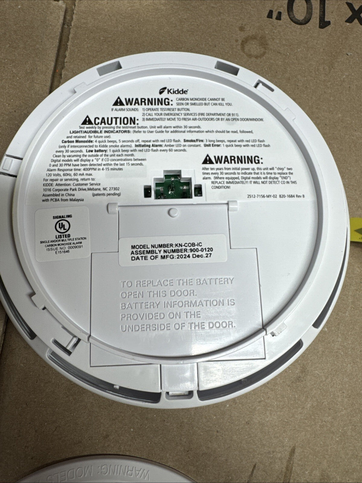 2PK KiddeFireX Hardwired Carbon Monoxide Detector w/ LED Light, Interconnectable