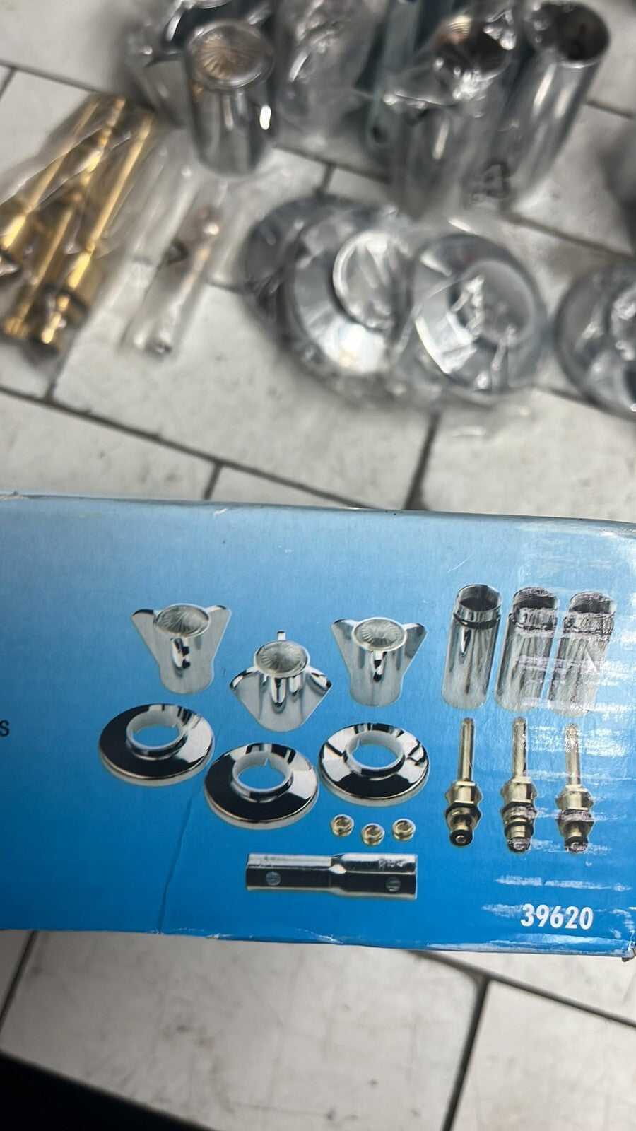 2pk Danco 39620 Tub & Shower Trim Kit Sayco Faucets 3 Handle Chrome Open Box.