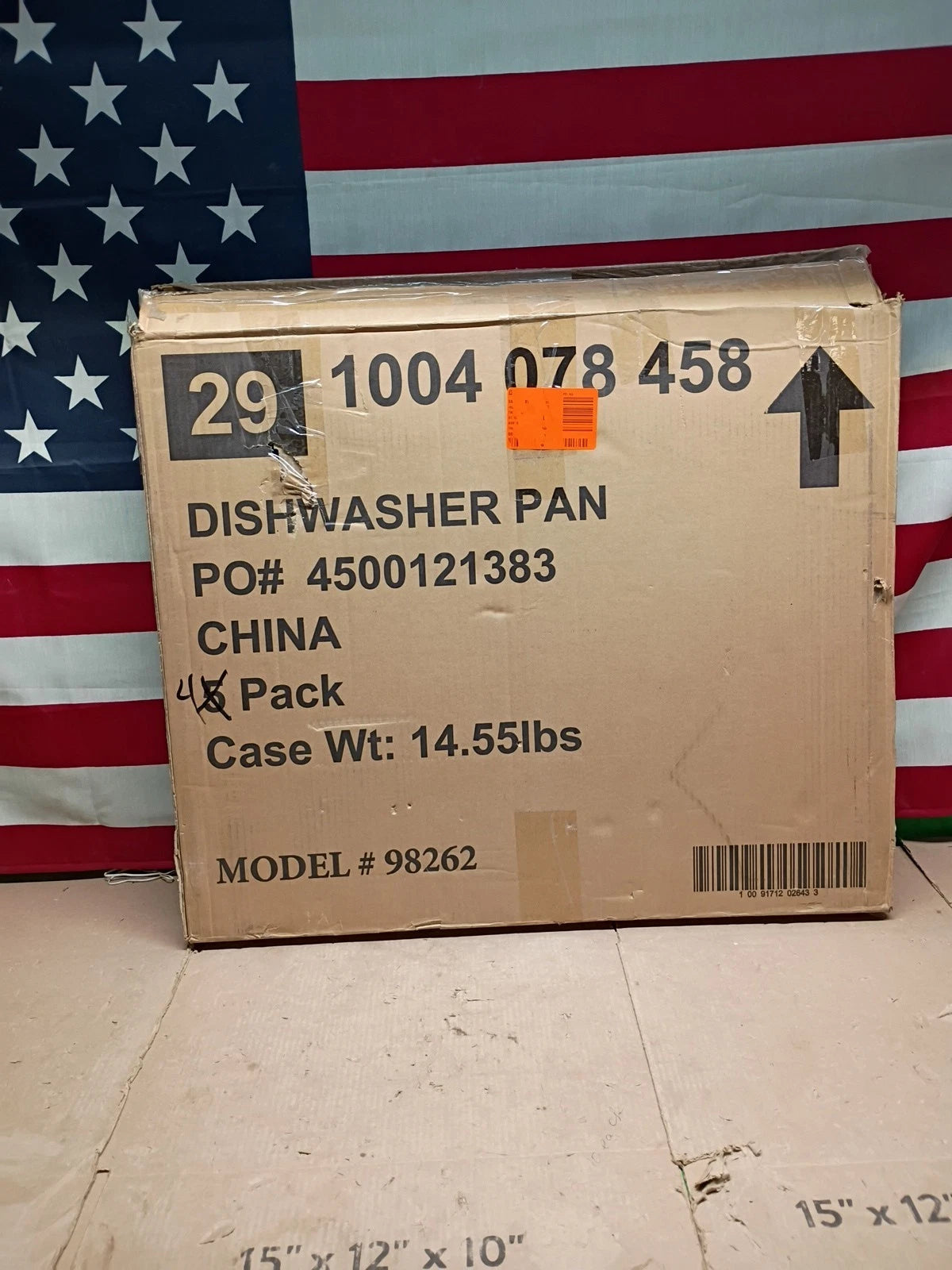Lot Of 4 Everbilt 24.5 in. x 20.5 in. Black Dishwasher Pan, NOB