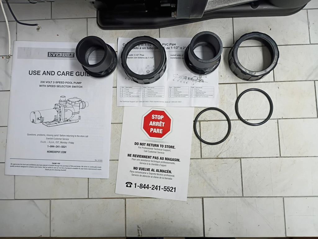 Everbilt SPP10002-2SP 1 HP Pool Pump In Ground 2 Speed 5.1 A 230V New, Open Box