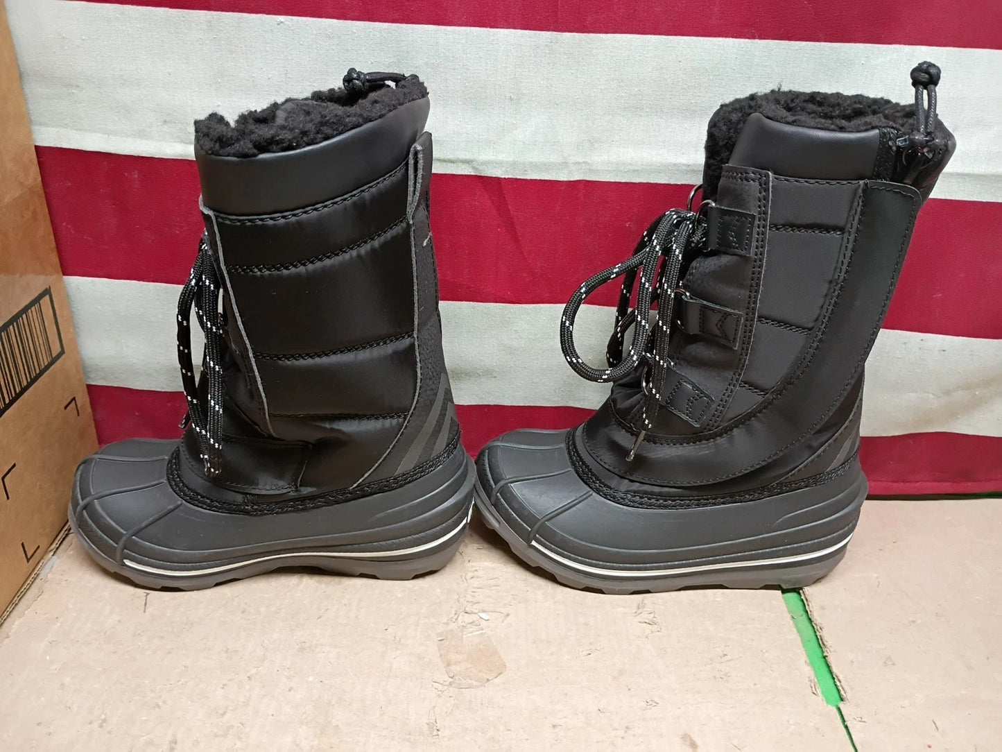 BILLY Ice Boys Black Waterproof Insulated Snow Boot Size 11M, New In Open Box,