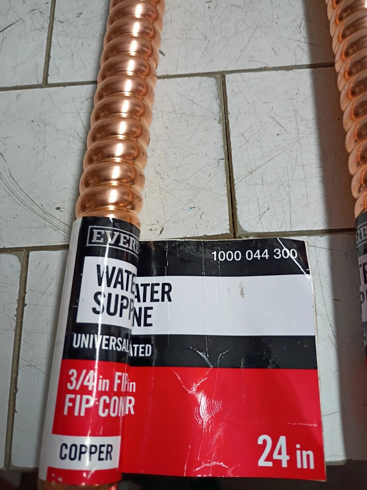 4PACK EVERBILT 3/4 in. FIP x 3/4 in. FIP x 24 in. Copper Water Heater Connectors