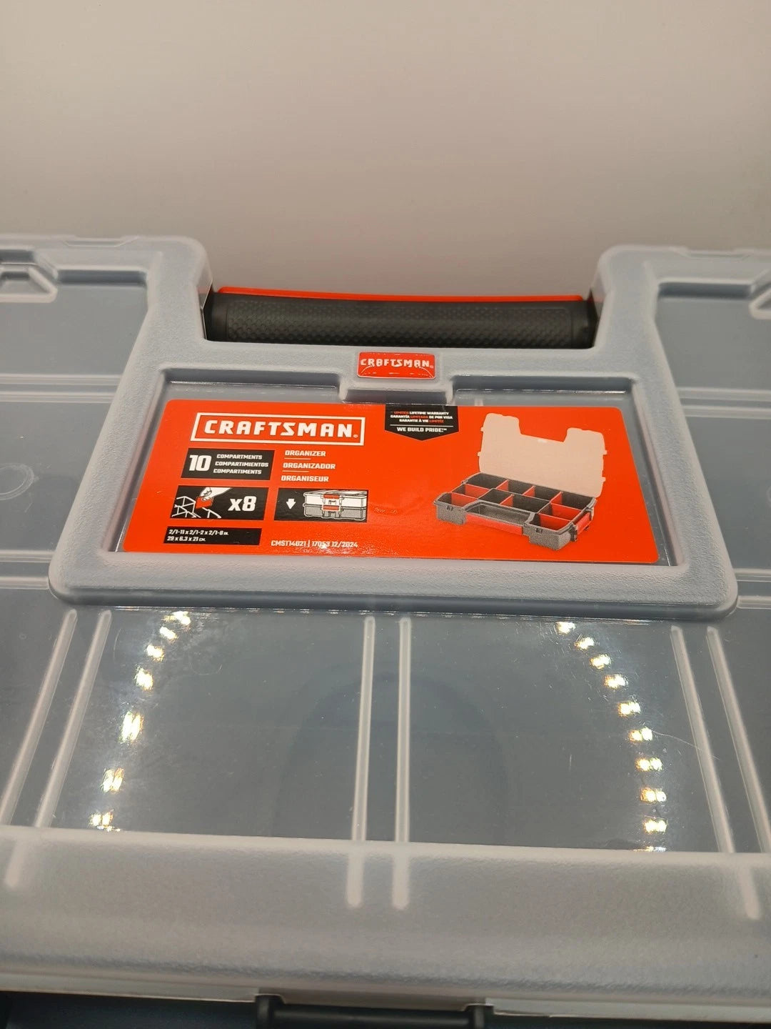 (3-Pack)CRAFTSMAN Storage Organizer, Small Parts Organizer, 10-Compartments