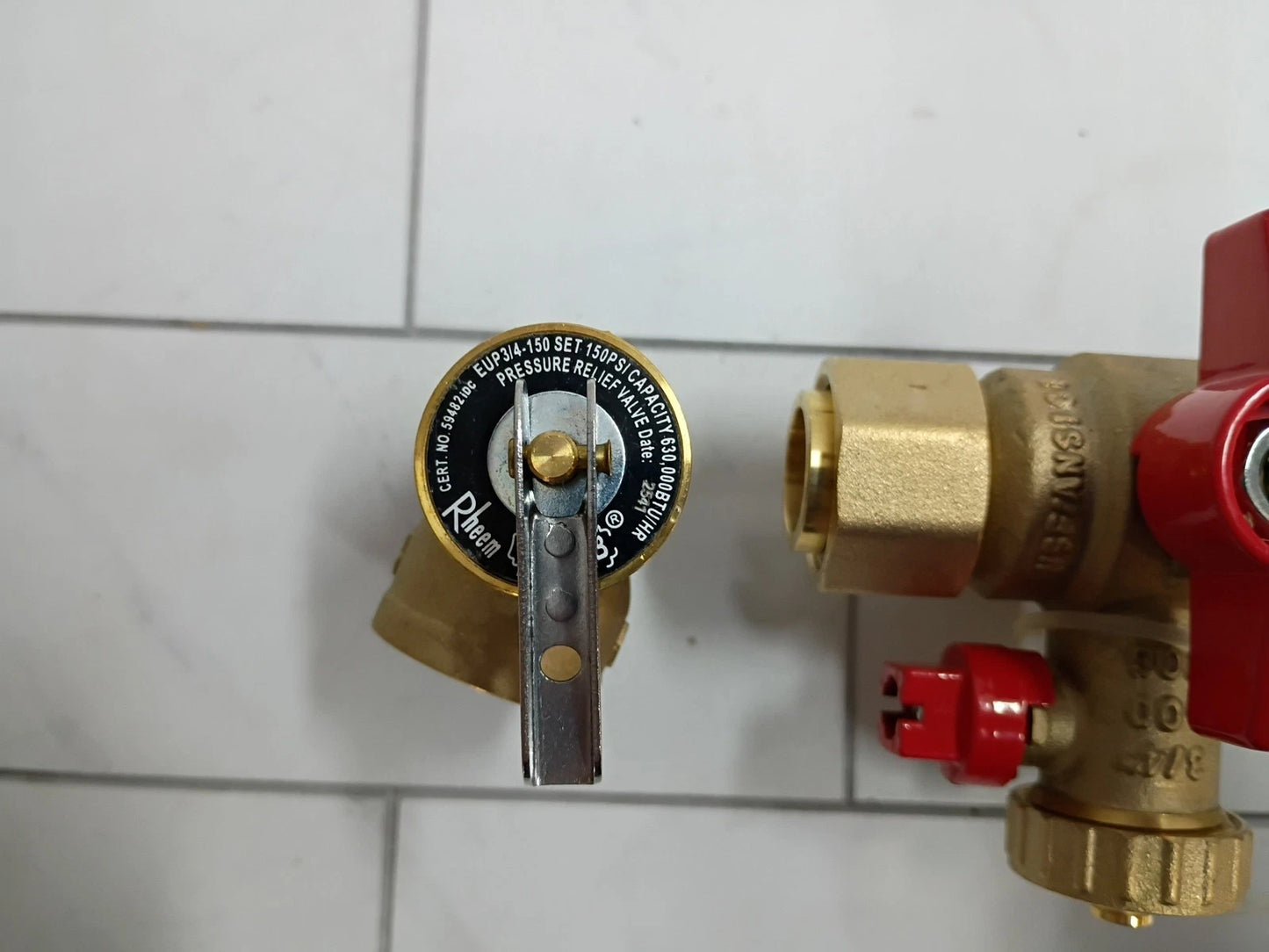 Rheem RTG20326 3/4" Brass Service Valves For Tankless Water Heaters New Open Box