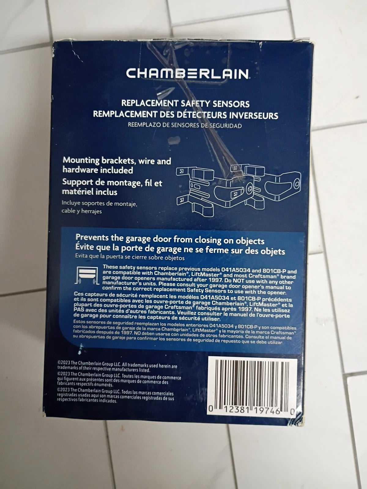 820CB Chamberlain 012381197460 Replacement Safety Sensor LiftMaster Craftsman OB
