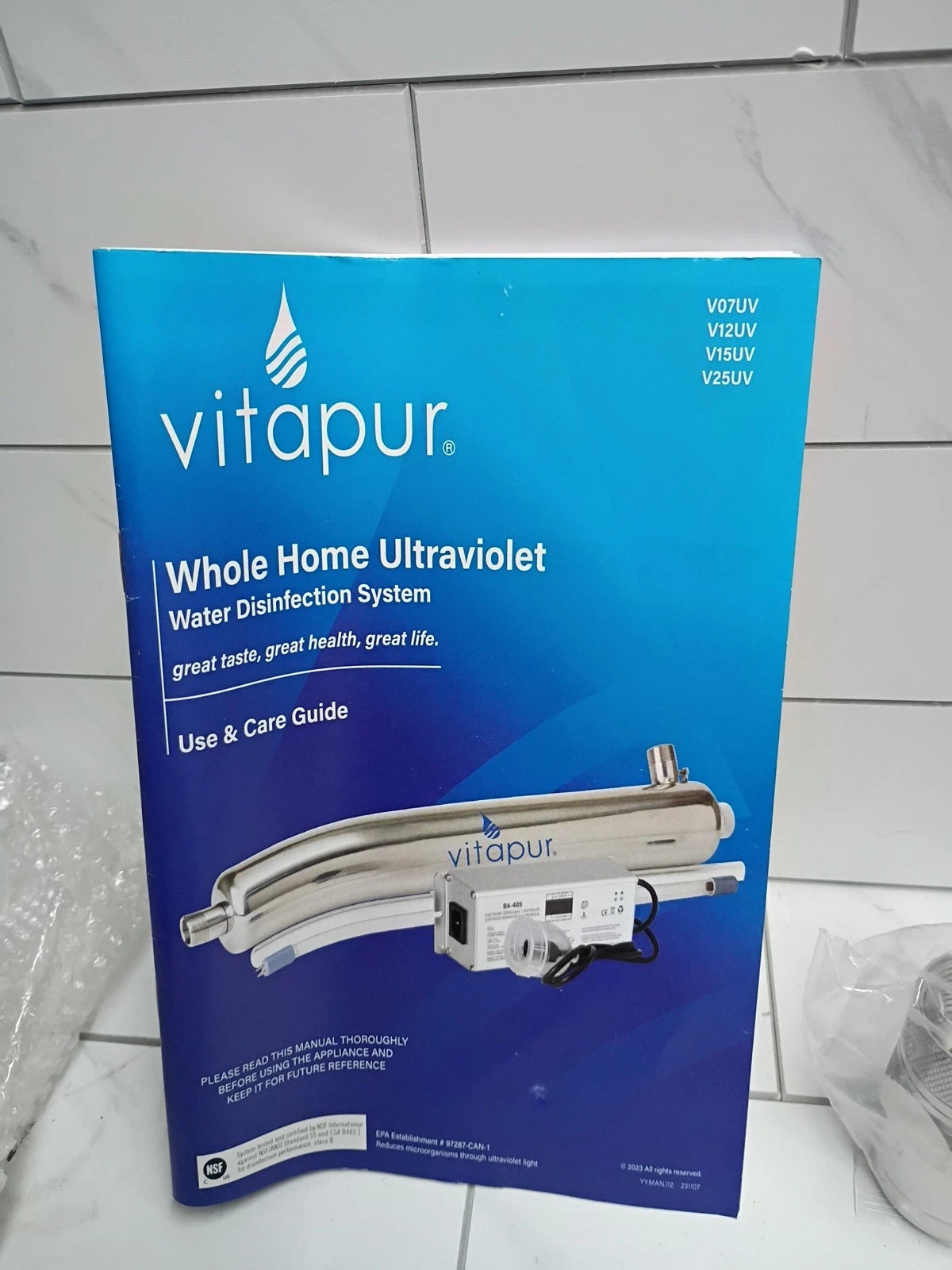 Vitapur Whole Home Ultraviolet Water Disinfection System 15gpm V15UV New OB