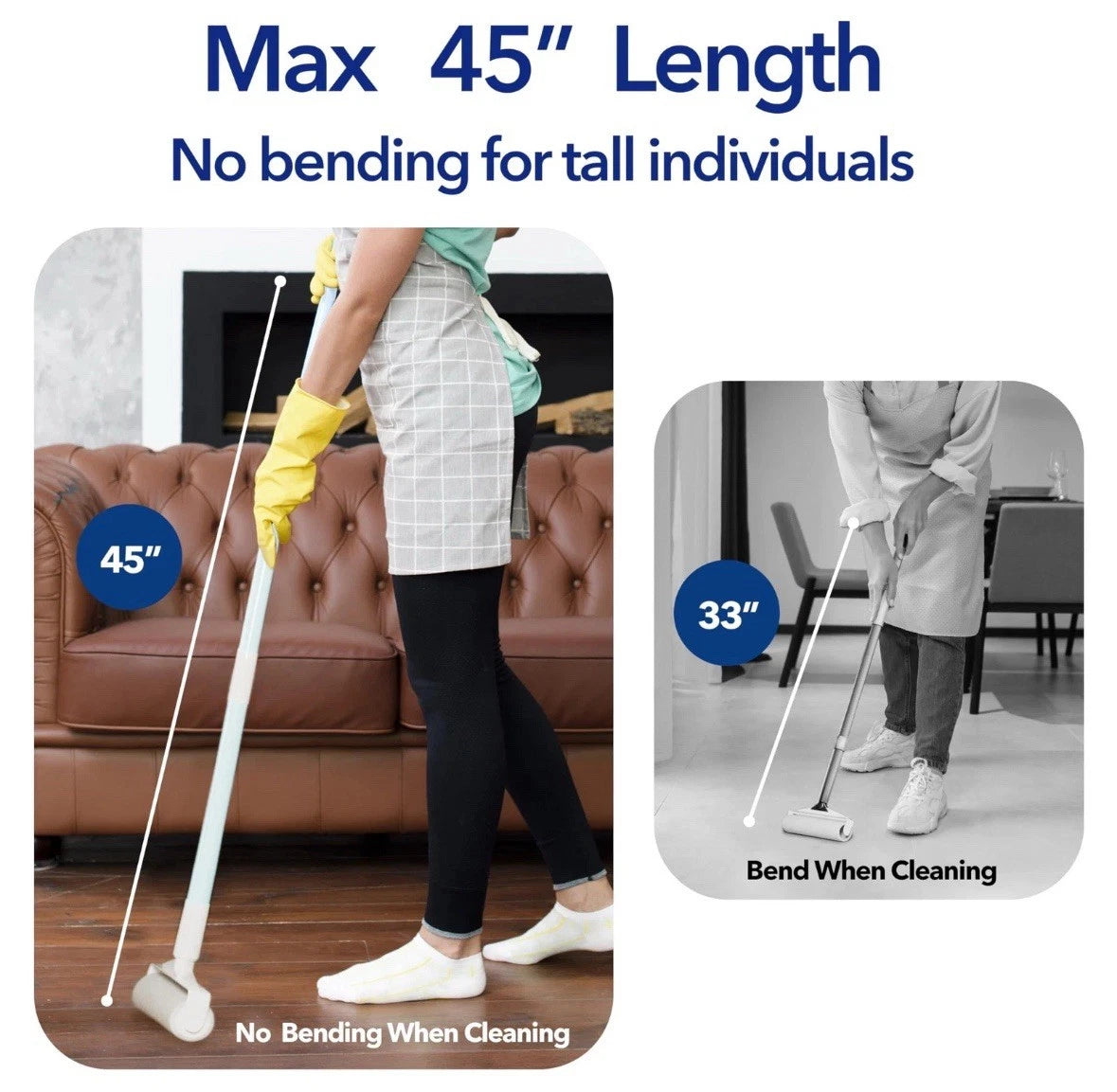 Large Lint Rollers for Carpet, 9.45'' Sticky Rollers for Floor with 360 Sheet...