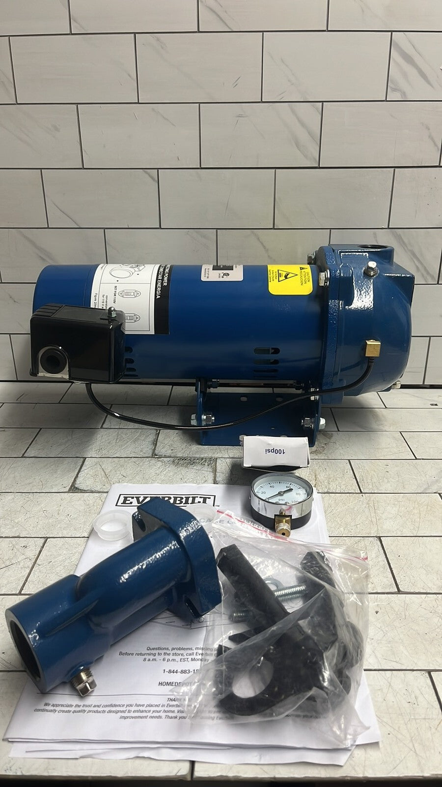 Everbilt HDCWJ10 1HP Professional Convertible Jet Pump NEW OPEN BOX