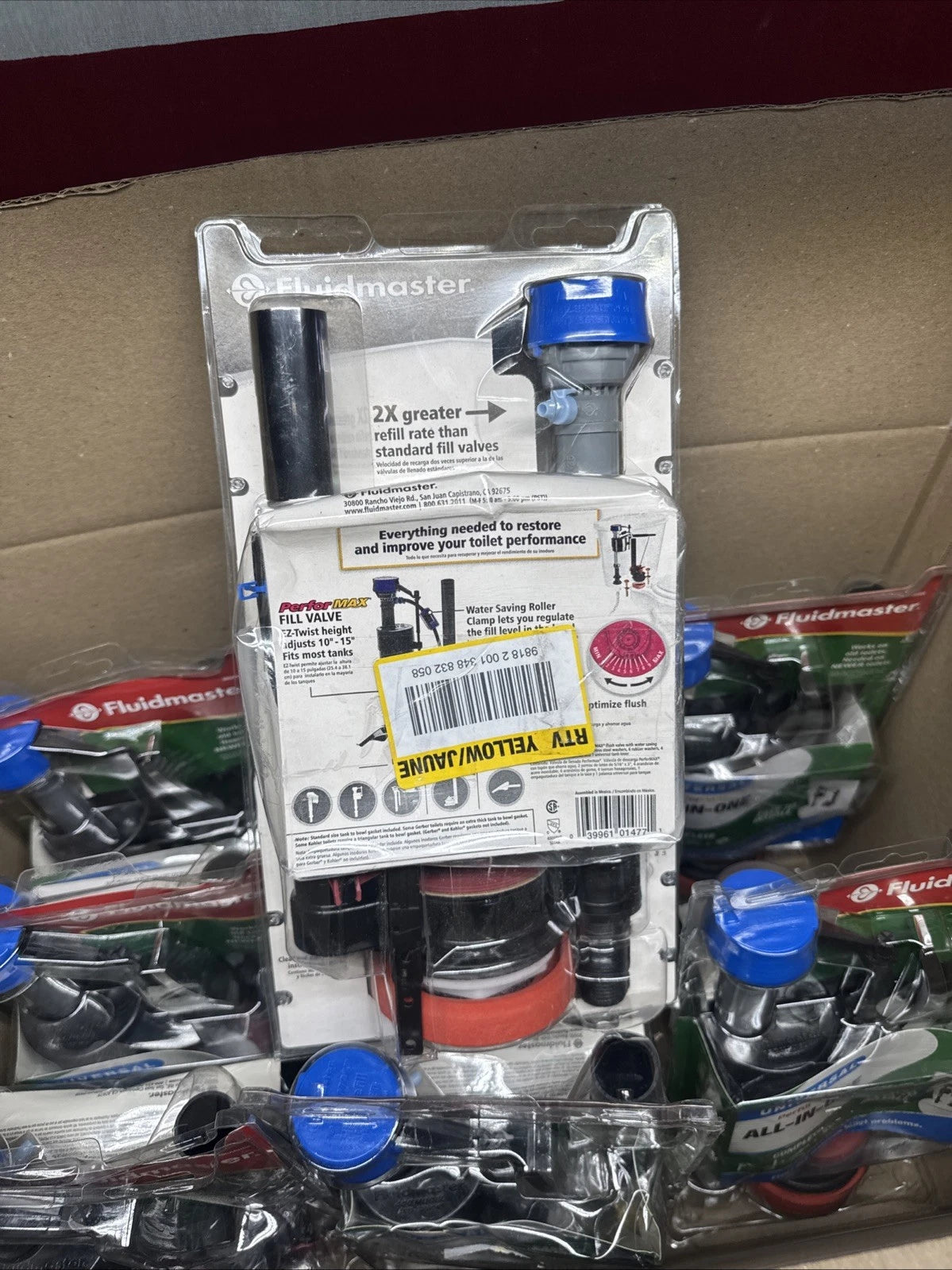 LOT OF 9 Fluidmaster Universal Complete. Toilet Rebuild Repair Kit 10 H 400ARHRK