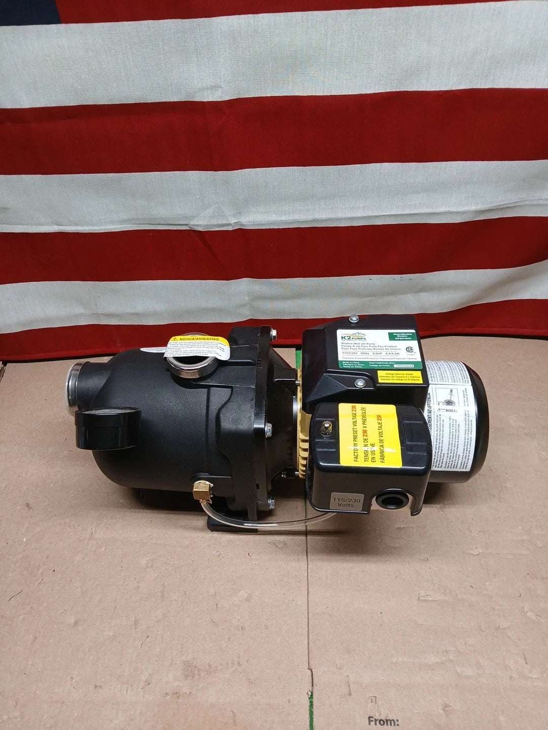 K2 Pumps Shallow Well Jet Pump 3/4 Hp Lead Free Thermoplastic 115/230V