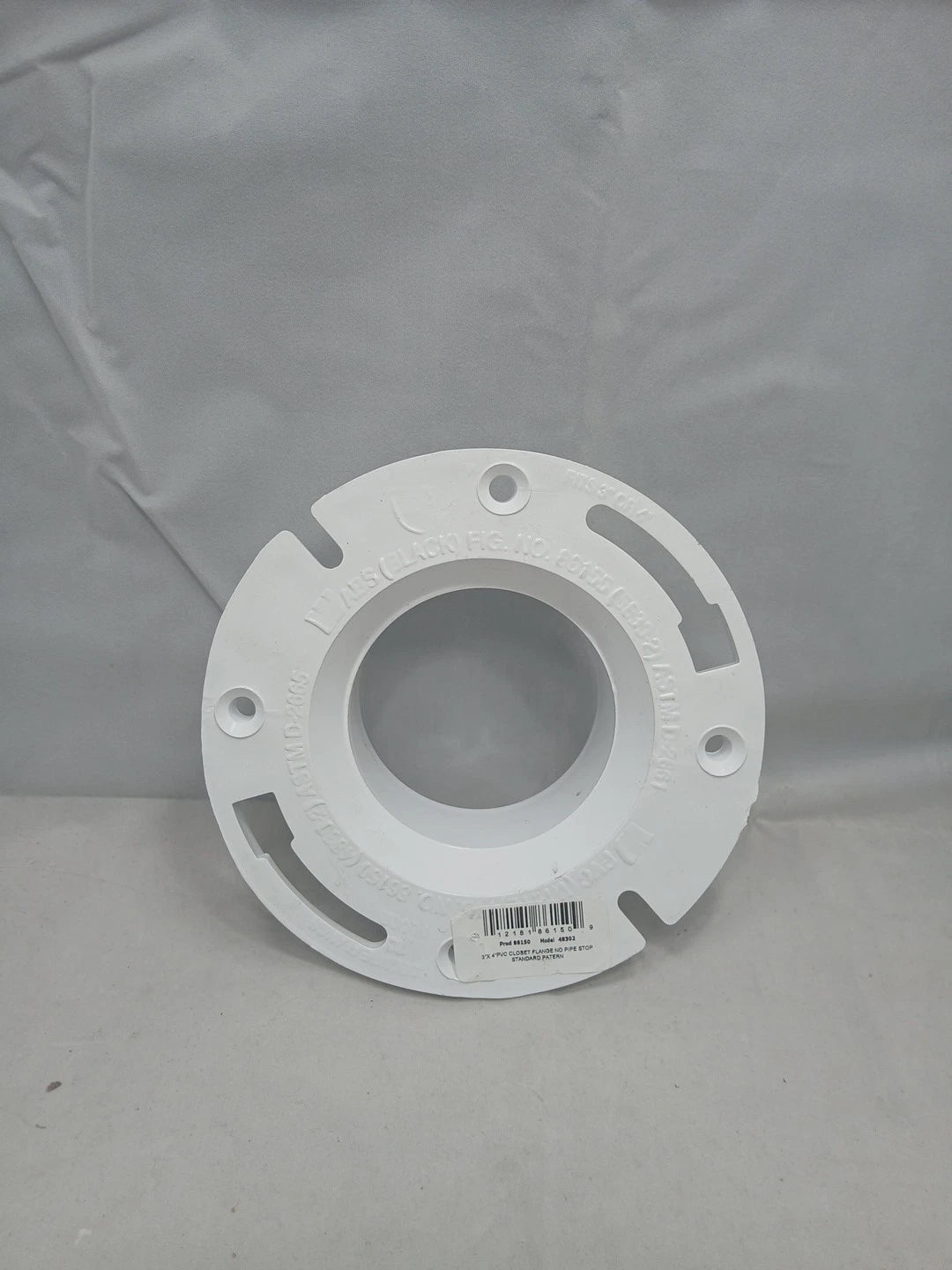 20pck 3" X 4" PVC CLOSET FLANGE NO PIPE STOP STANDARD PATERN