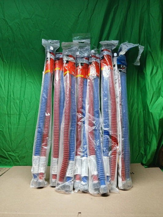 LOT OF 7, 2Pks Home-Flex Water Heater Connector 3/4" x 3/4" x 24"HFWC-07RB-24