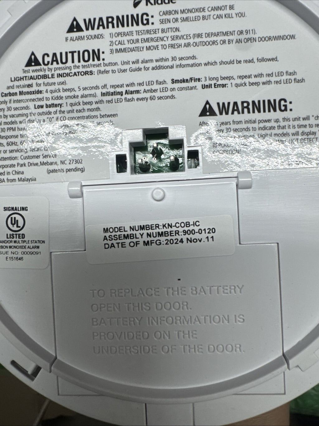 2 Pack Kidde Firex Hardwired Carbon Monoxide Detector w/LED, 9V Backup Battery