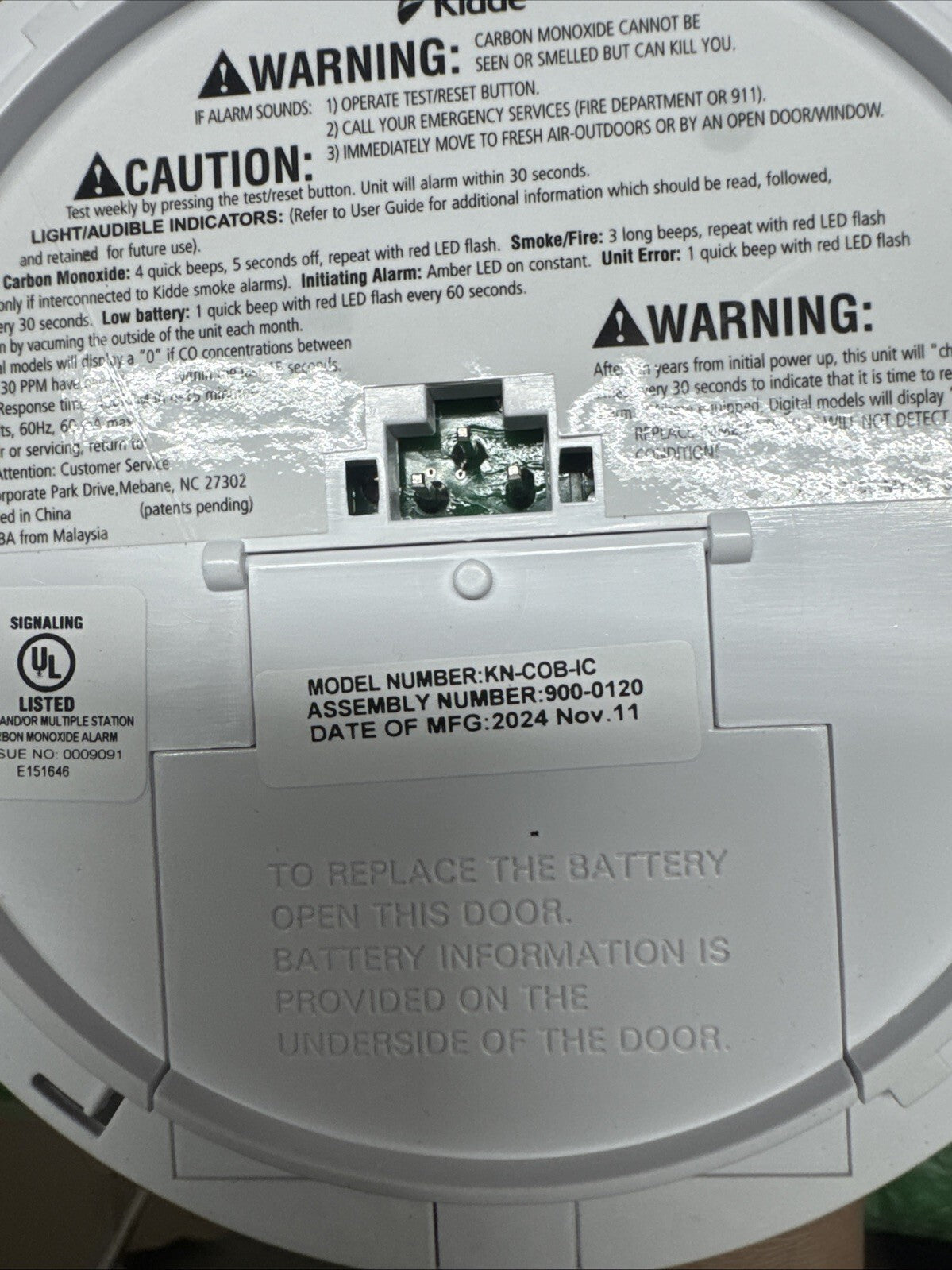 2 Pack Kidde Firex Hardwired Carbon Monoxide Detector w/LED, 9V Backup Battery