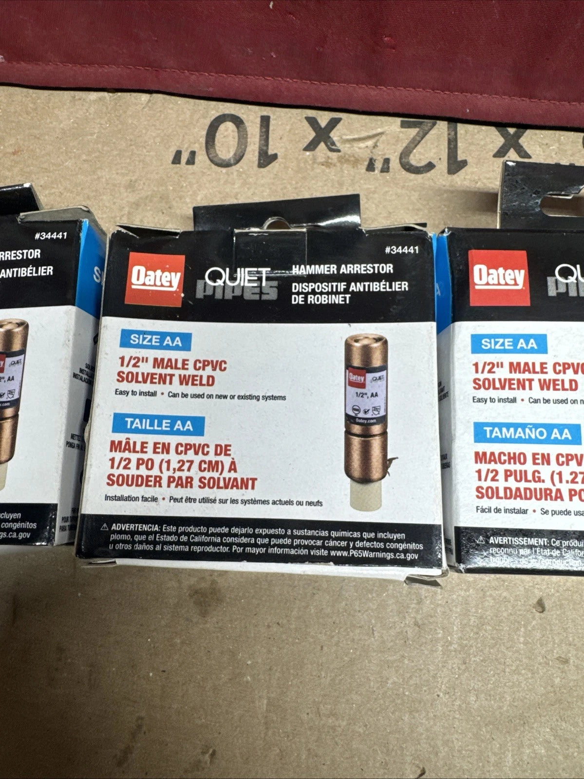 Lot Of 4 Oatey Quiet Pipes Male Straight AA Hammer Arrestor CPVC 1/2" 34441