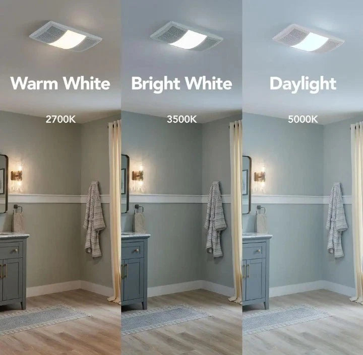 Broan-NuTone BFHLED80 PowerHeat 80 CFM Ceiling Bathroom Exhaust Fan with Heater