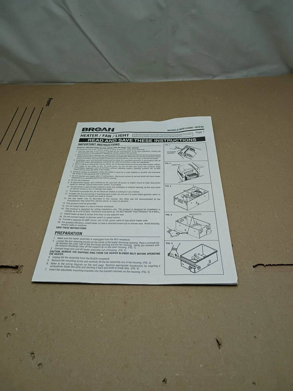 Broan-NuTone BFHLED80 PowerHeat 80 CFM Ceiling Bathroom Exhaust Fan with Heater