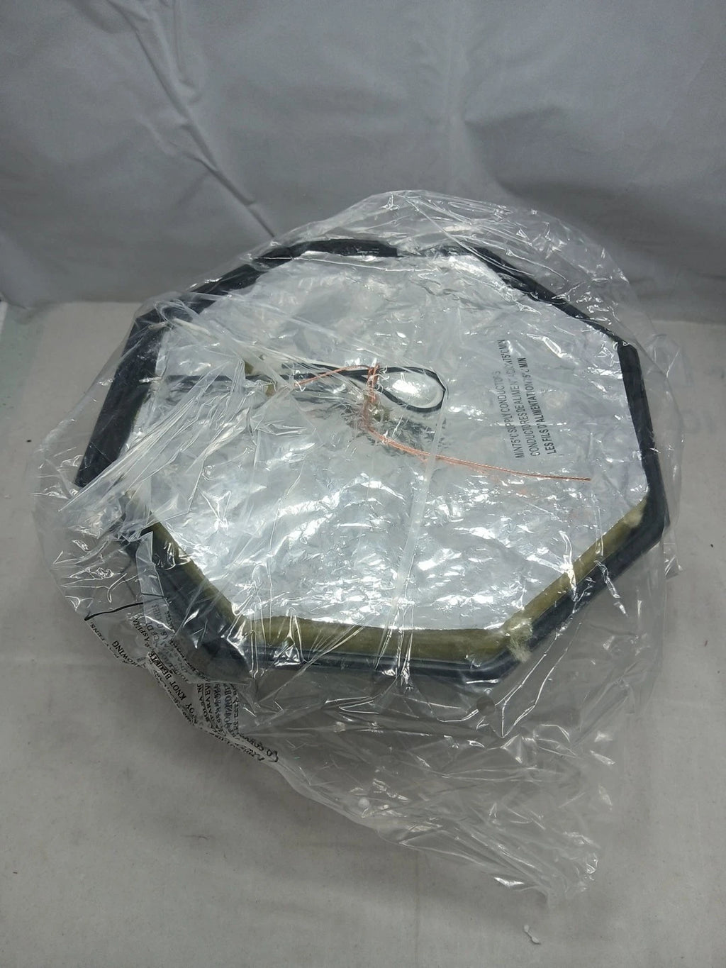 Black 10.5 Inch Flush Mount Light Fixture with Frosted Glass Ceiling Light