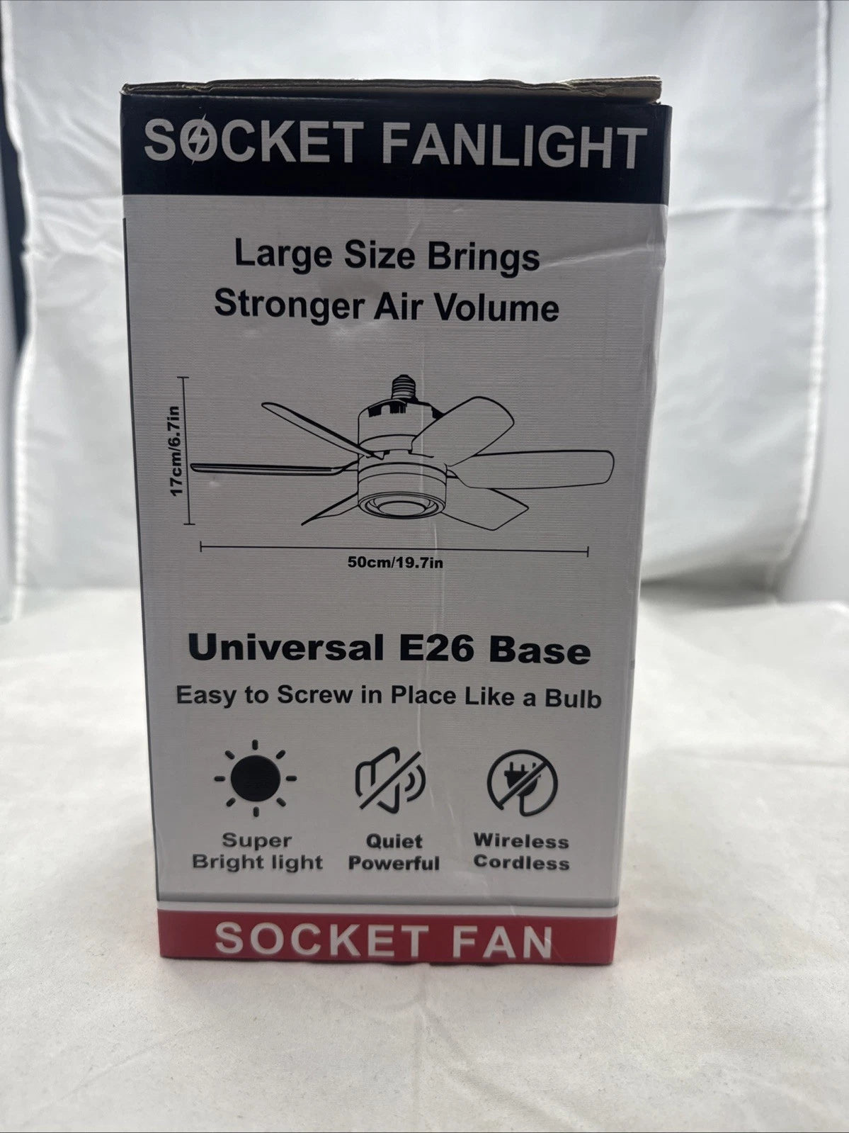 Ceiling Fan with Lights and Remote Control, 3 Colors Dimmable 6 Speeds Ceilin..