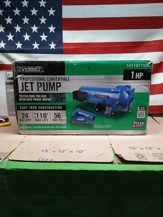Everbilt 1 HP Professional Convertible Jet Pump. Read Description*PARTS ONLY*