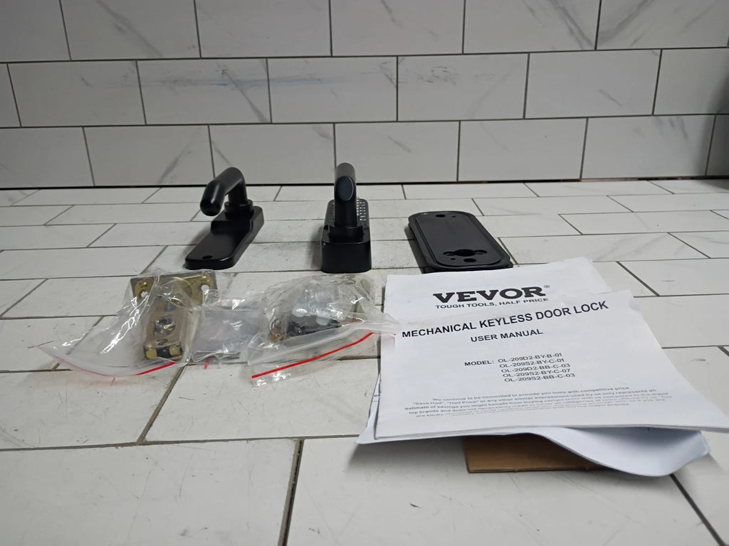 VEVOR OL-209S2-BY-C-01 Mechanical Keyless Entry Door Lock Black NEW OPEN BOX