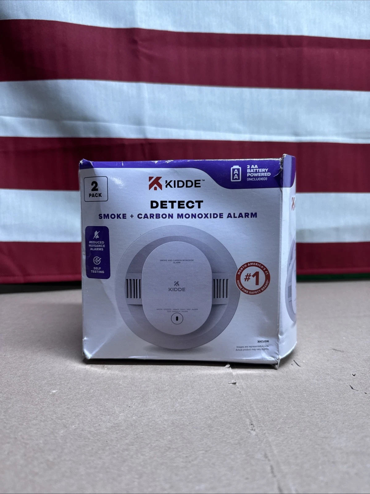 2 pack Kidde Smoke & Carbon Monoxide Detector, AA Battery Powered, Voice Alert