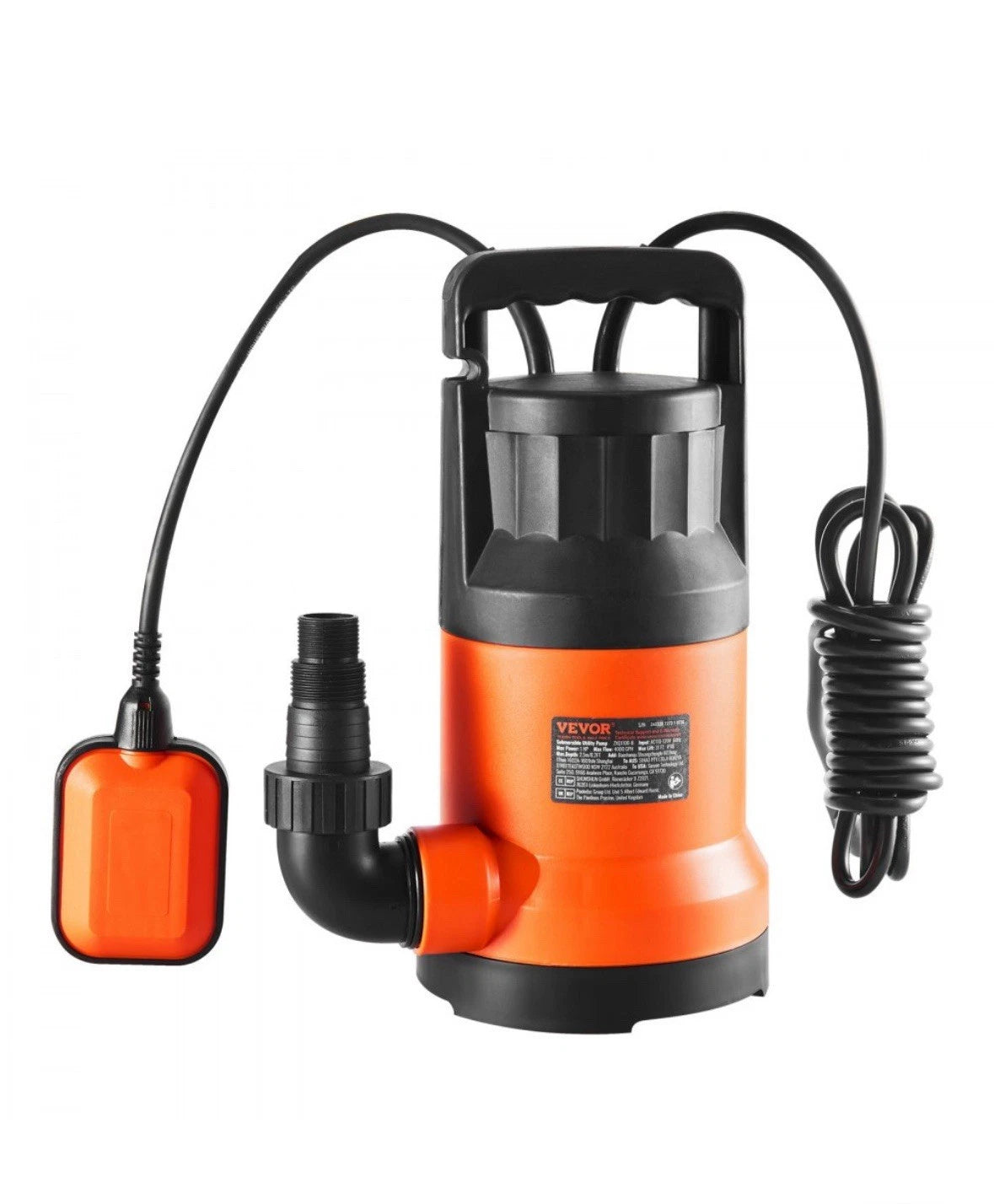 VEVOR Utility Pump, 1 HP, 4000 GPH High Flow, 31 ft Head….