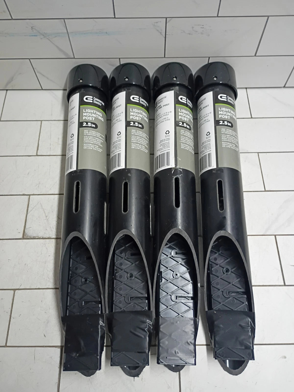 4PACK - Commercial Electric 2.5" Stable Light Post Outdoor Hi-Impact ABS