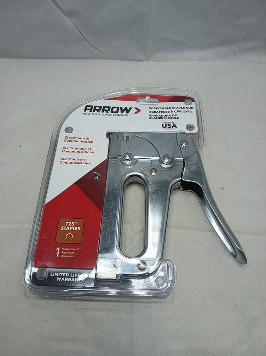 Arrow Heavy Duty Staple Gun For Low Voltage Cables And Wires Up To 1/4" T25 New