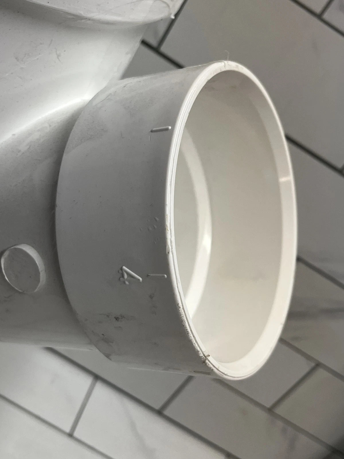 Charlotte Pipe PVC 00601 2800 8 in. x 8 in. x 4 in. PVC DWV Wye Reducing Fitting
