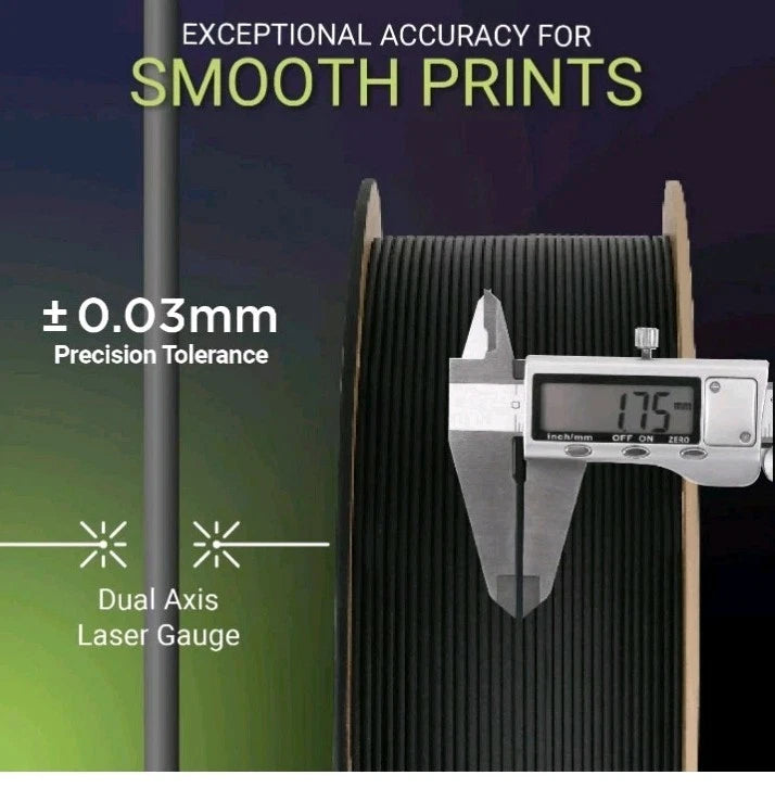 Fiberon ASA-CF08 Black Carbon Fiber 3D Printing Filament 1.75Mm 3KG, UV & Weathe
