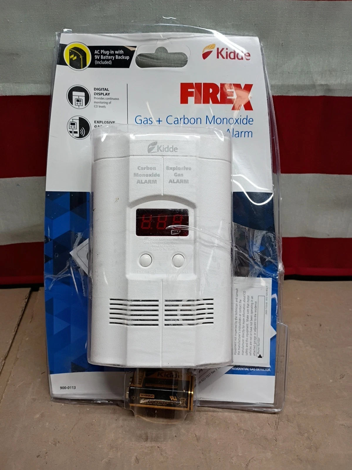 Kidde FireEx KN-COEG-3 Explosive Gas Alarm Carbon Monoxide Alarm Detector New OB