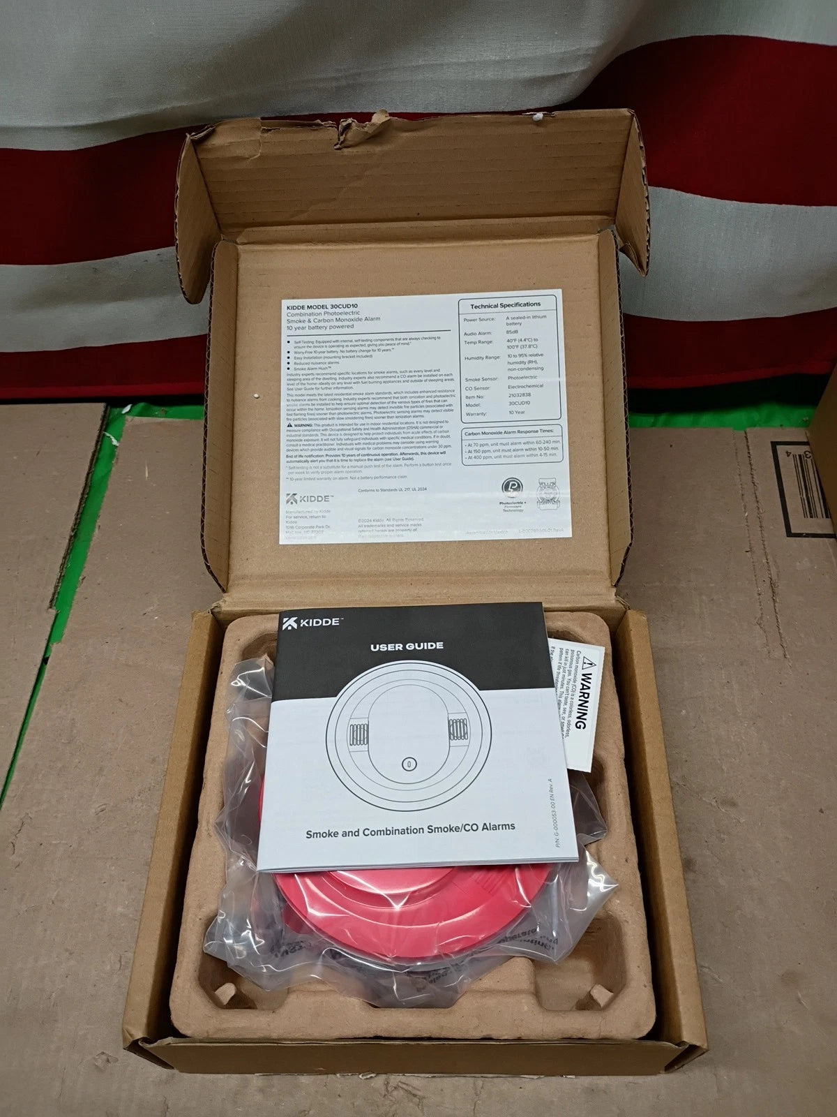 Kidde Smoke and CO Detector, 10-Year Battery, LED Warning Indicators 30CUD10..