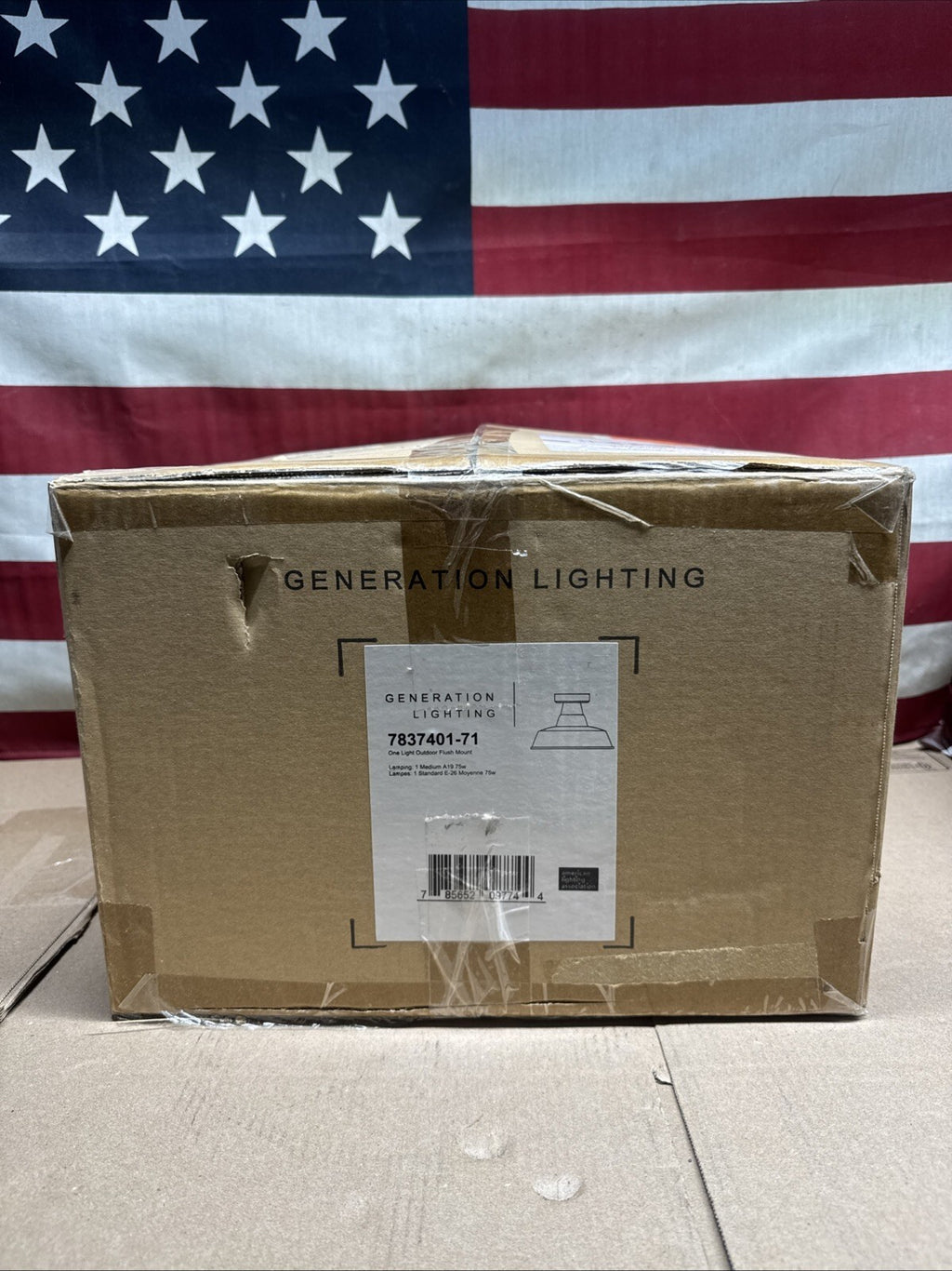 Generation Lighting One Light Outdoor Flush Mount - Antique Bronze