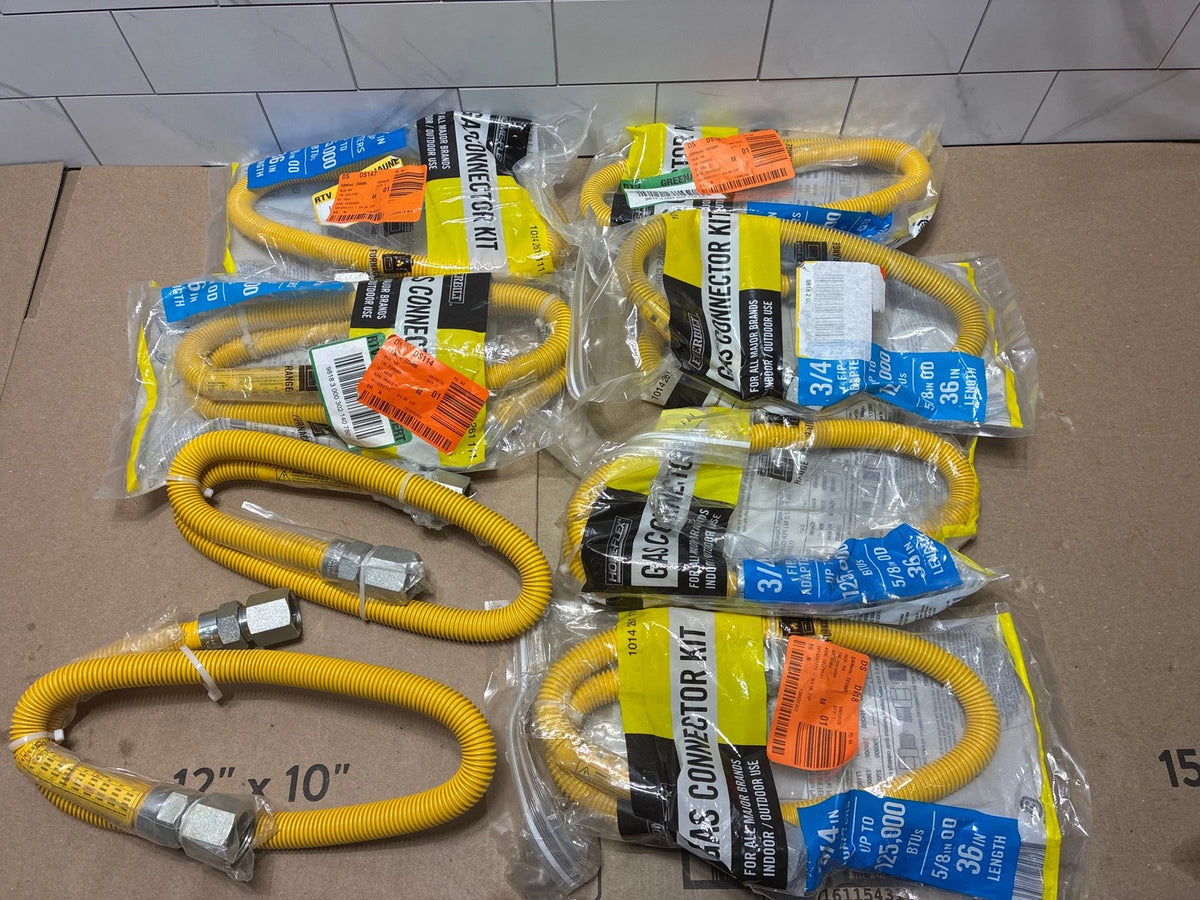 8-PACK Everbilt 3/4 FIP x 3/4 FIP x 36 Gas Connector (5/8 in. OD) (125,000 BTU)