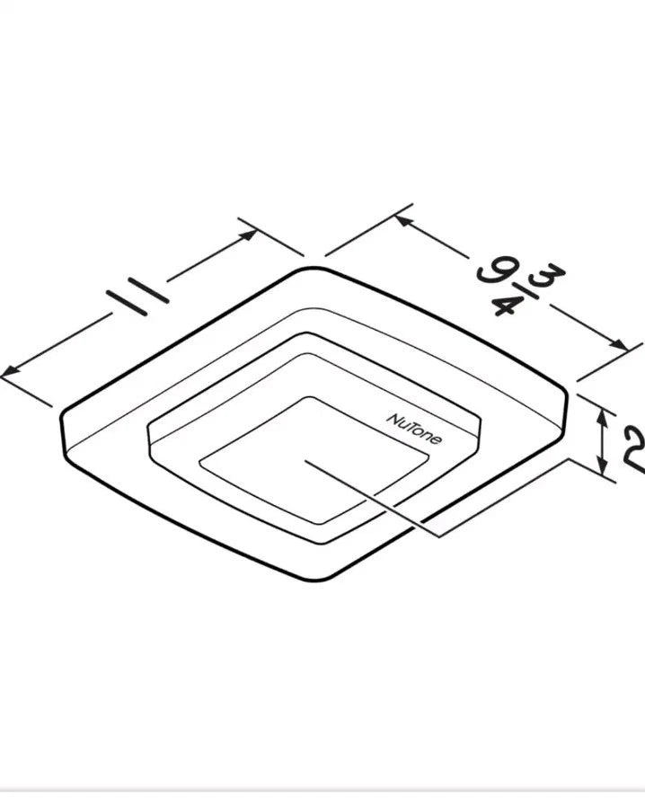 Broan NuTone FG500N LED Grille Upgrade For Bathroom Ventilation Fans