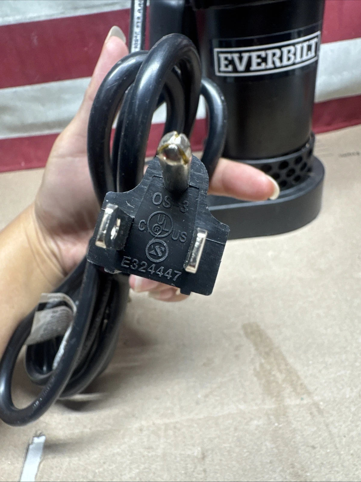 Everbilt 1/3 HP Corrosion Resistant Aluminum Sump Pump w/ Tether Switch NEW OB.