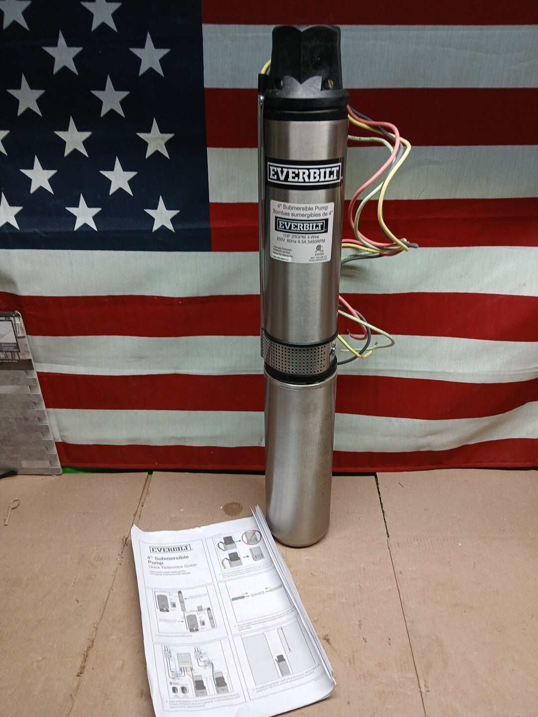 Everbilt 1 HP Submersible 3-Wire Motor 10 GPM Deep Well Potable Water Pump
