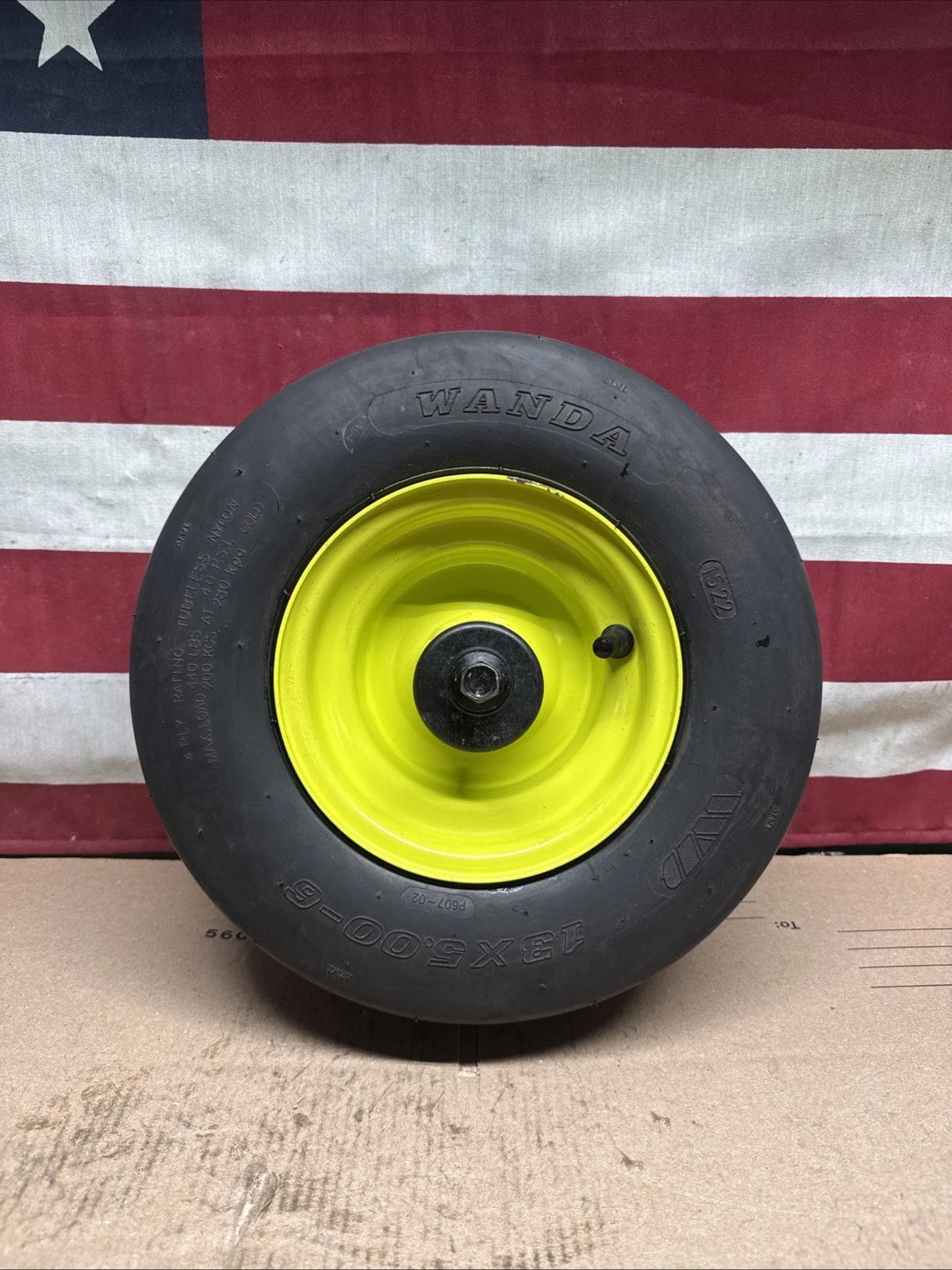 Front Wheel with Tire for Ryobi Z42Li 80v Zero Turn Mower + Axel & Spacers