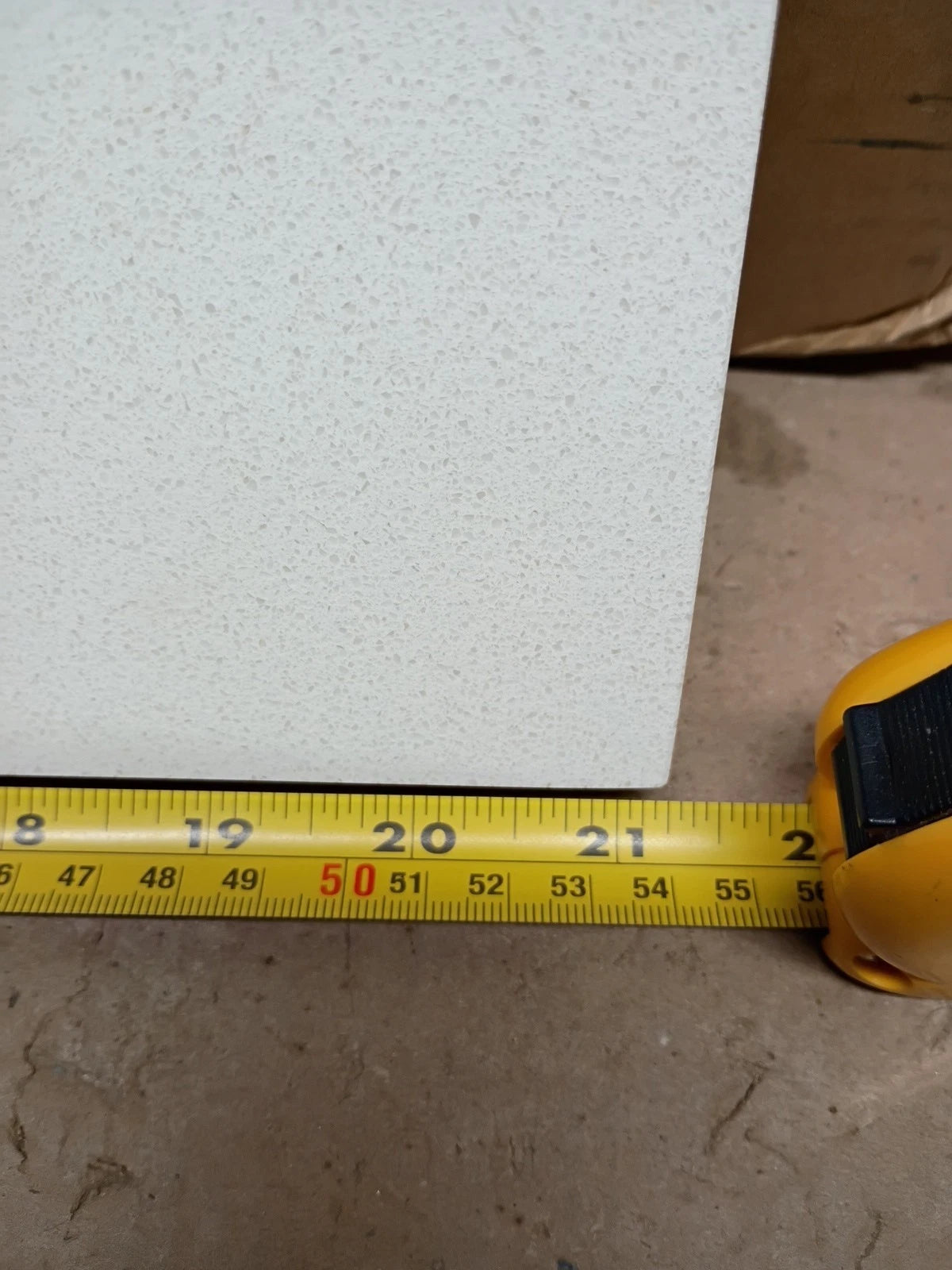 Home Decorators Bathroom Vanity Backsplash 21.25" x 4" x 0.78" Quartz Warm White