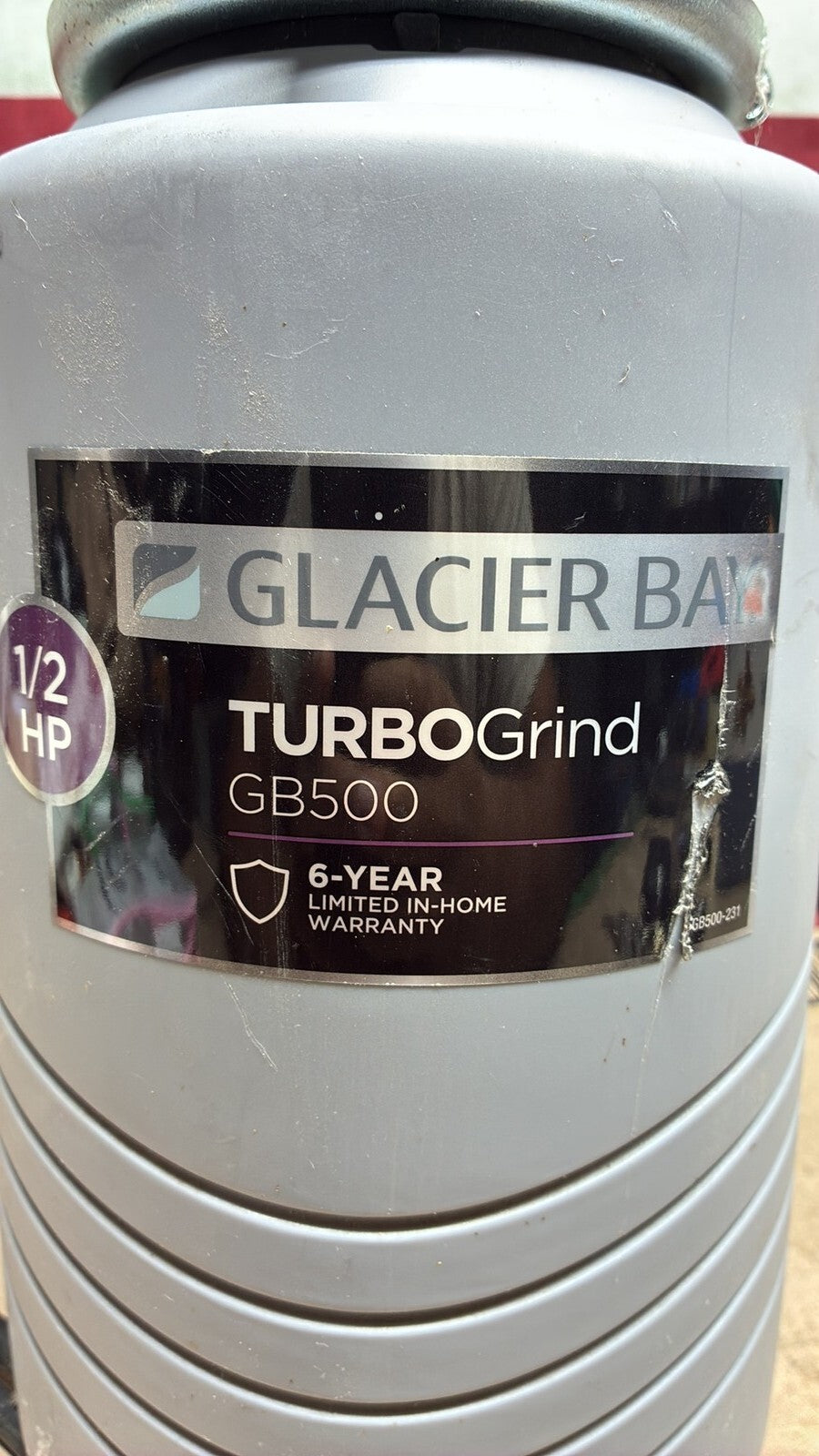 Glacier Bay GB500 Turbo Grind 1/2hp Garbage Disposal Open Box *Read description*