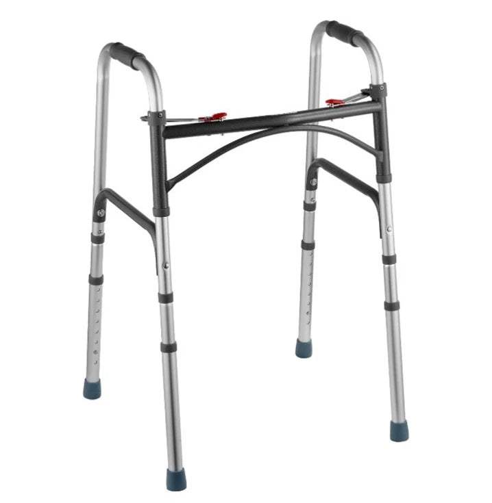VEVOR Folding Walker Aluminum Mobility Walker Aid with Adjustable Height OB