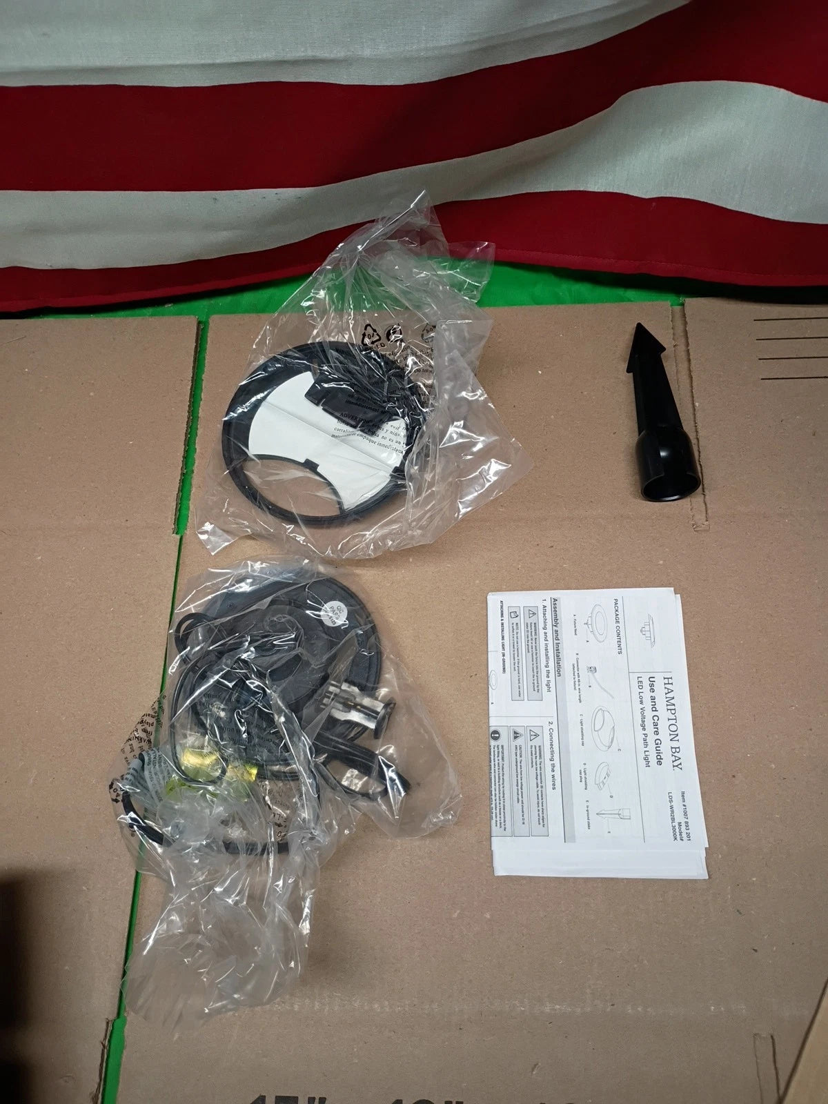 3 PK Hampton Bay Atmore Low Volt Black LED 150 Lumens Outdoor Well/Deck Light