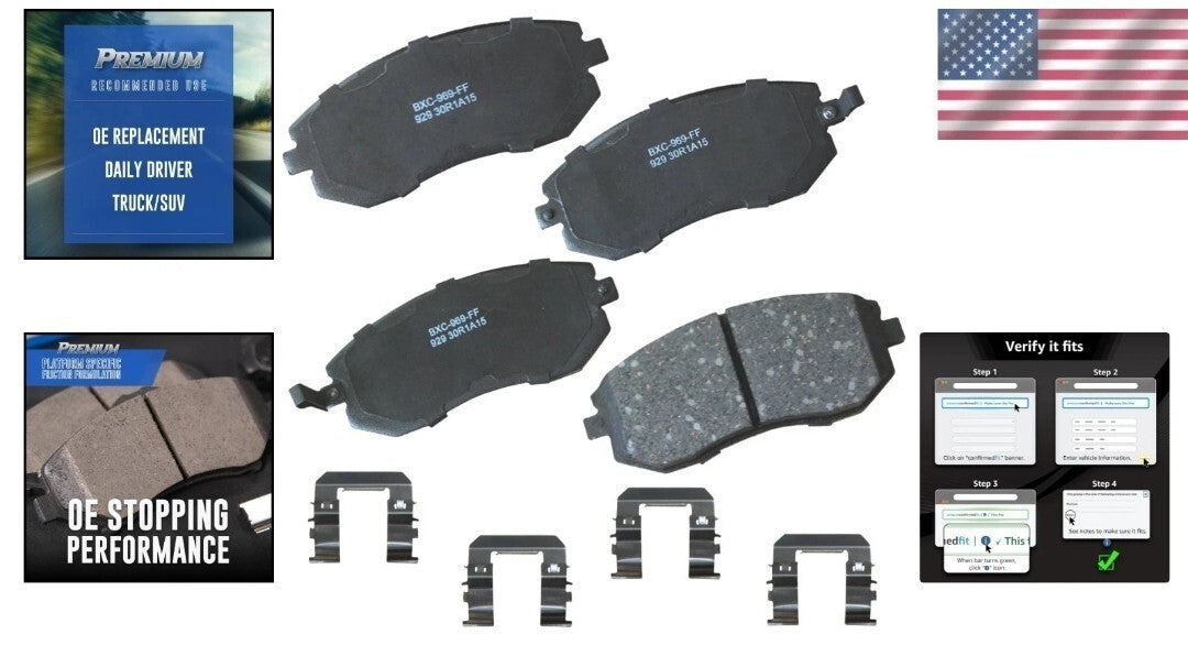 Ceramic OE Replacement Brake Pads for Saab & Subaru Models 2001-2012