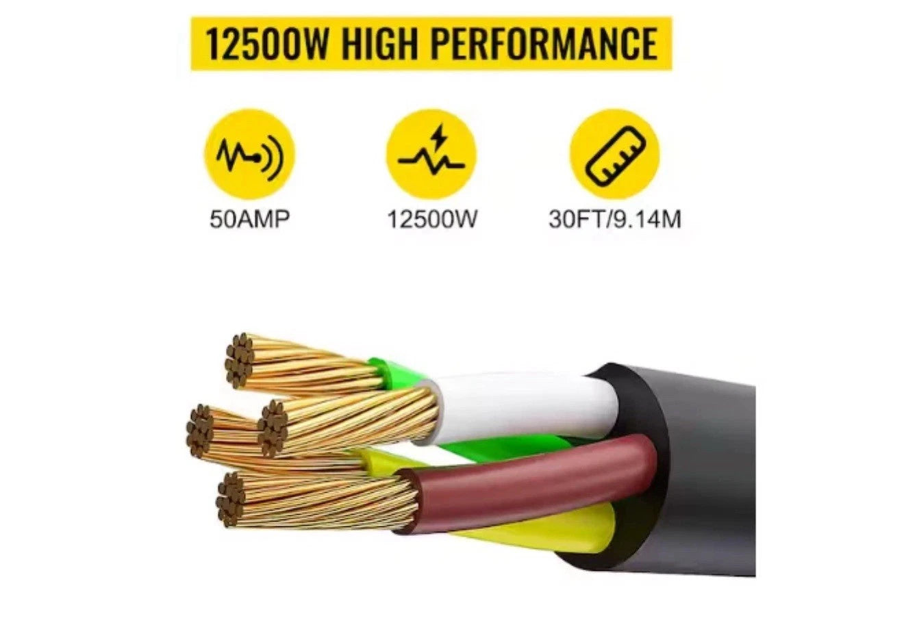 VEVOR 30 ft. Generator Extension Cord 50 Amp 250-Volt Generator Extension Cord