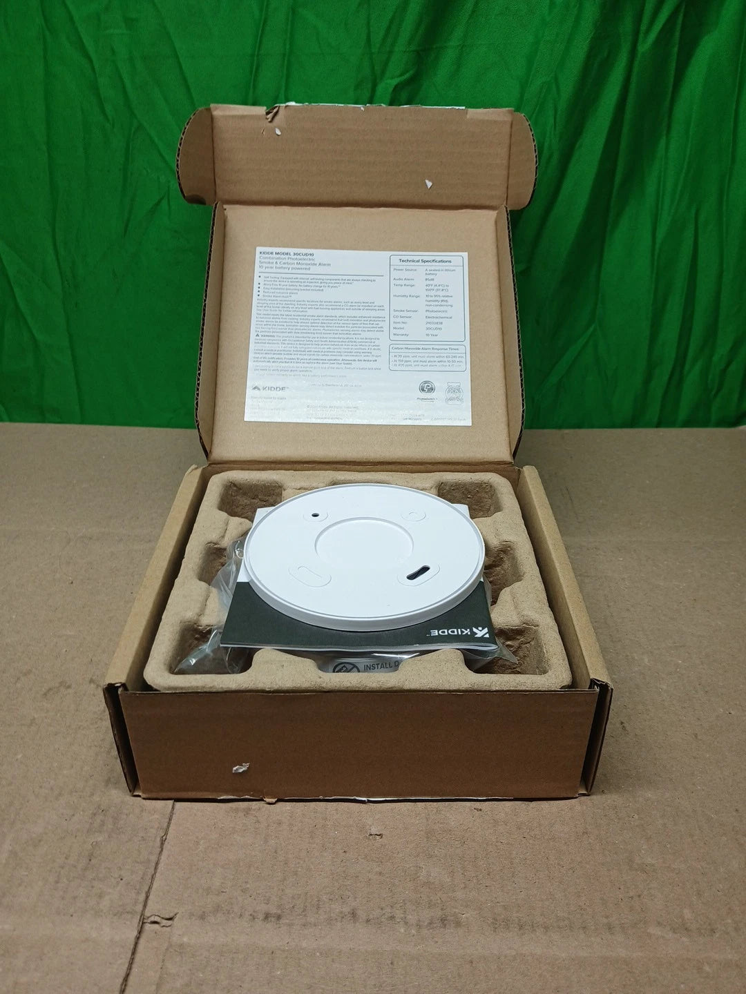 Kidde Smoke & CO Detector, 10-Year Battery, LED Warning Indicators 30CUD10..