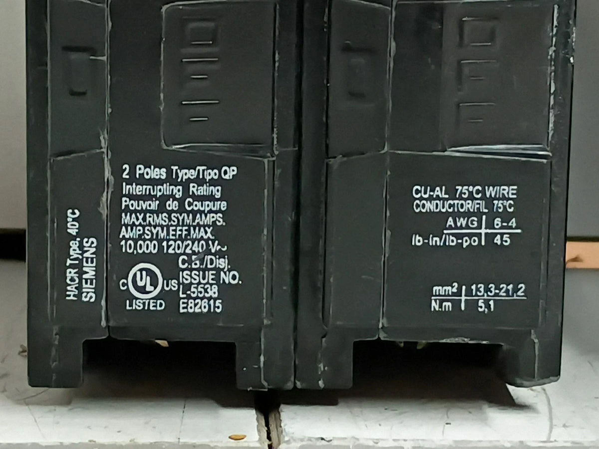 (2 Pack) Siemens Q260 60Amp 2 Pole 240V Circuit Breaker Open Box