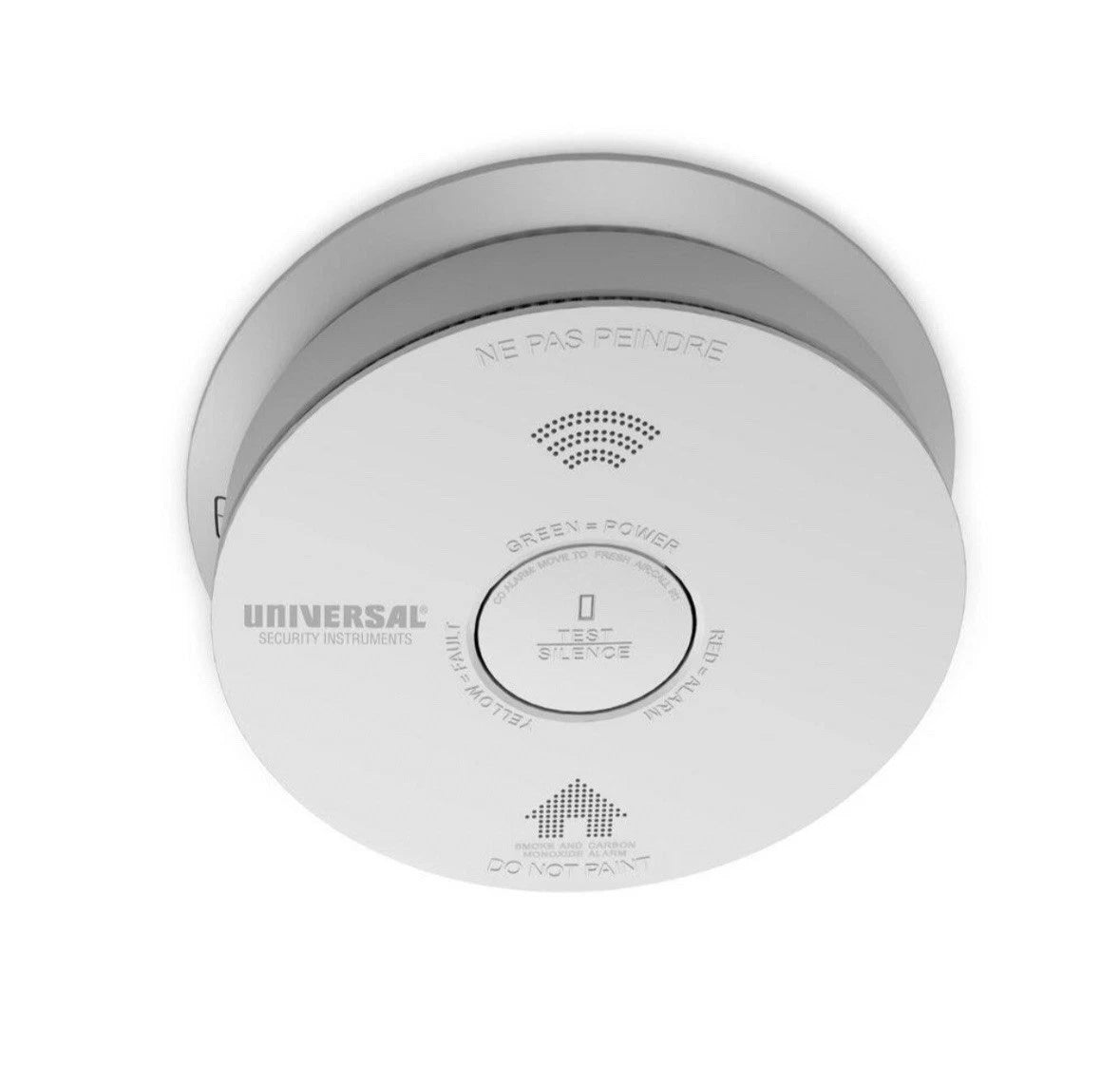 Universal Security Instruments 3 in 1 Combo Smoke, Fire & Carbon Monoxide Alarm