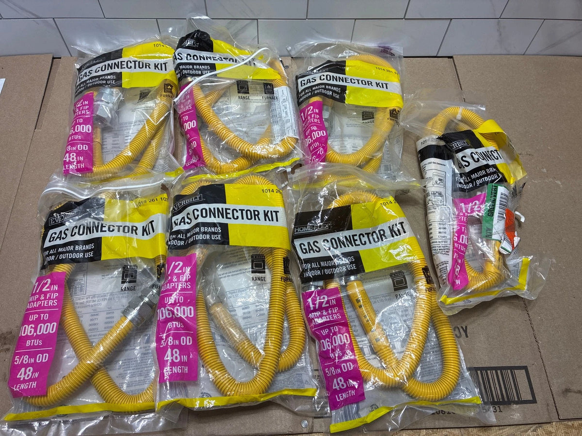 7-PK Everbilt 1/2 in. MIP x 1/2 in. FIP x 48 in. Gas Connector 106,000 BTU OB
