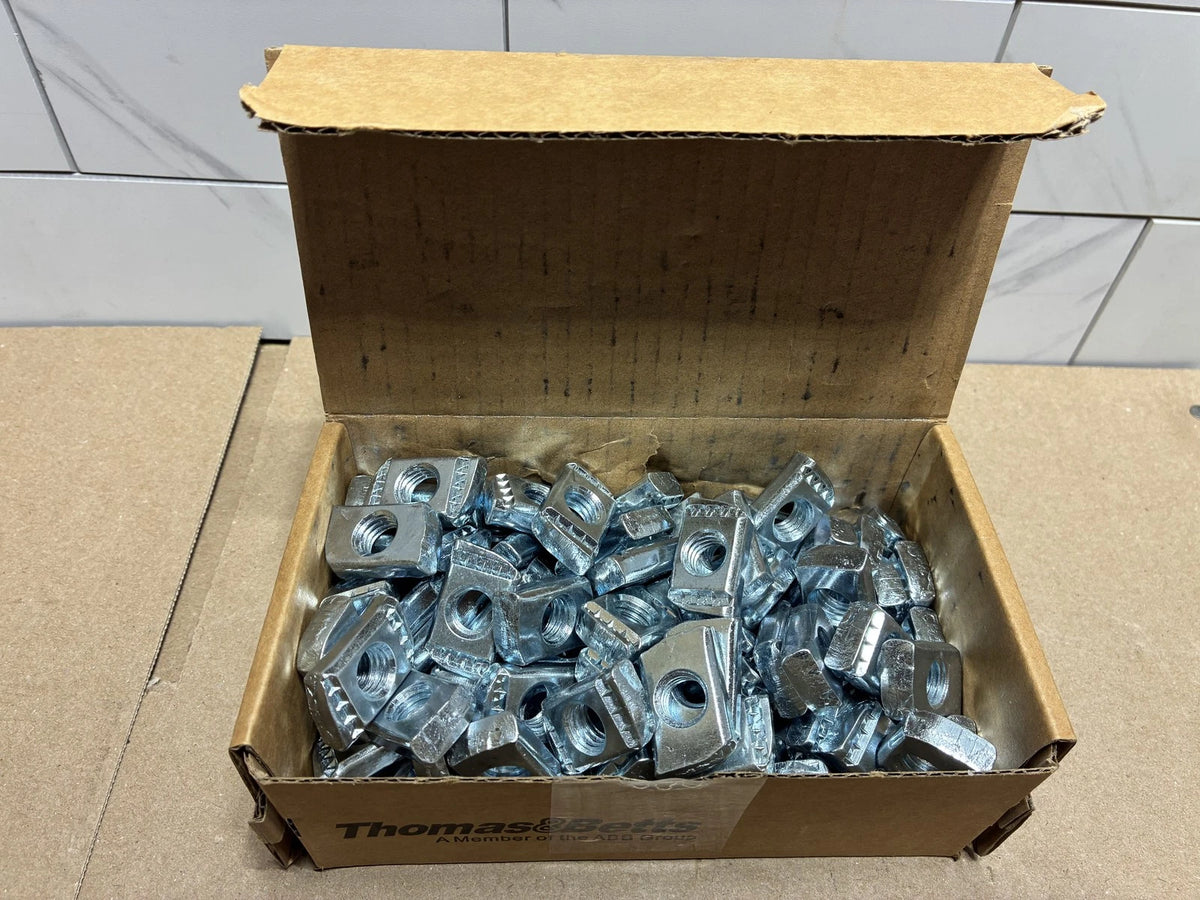 100-PC Thomas Betts Superstrut AB100 1/2 Spring-less Channel Nuts Galvanized OB